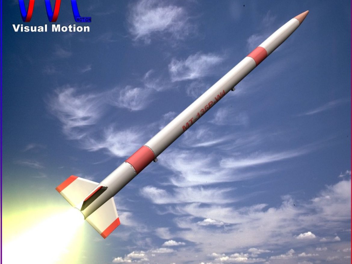 japanese mt-135 rocket 3d model 3ds dxf fbx blend cob dae x  obj 158748