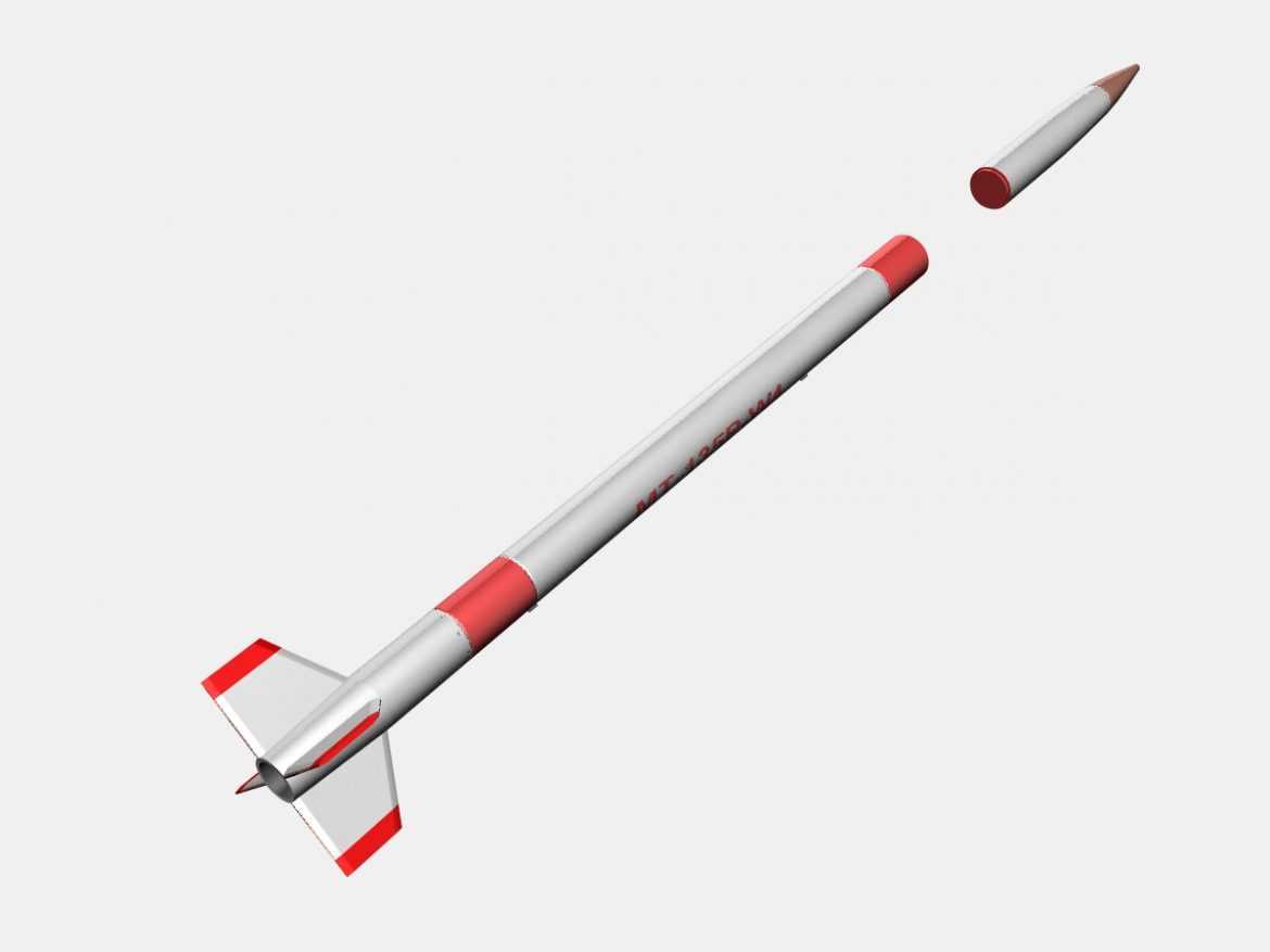japanese mt-135 rocket 3d model 3ds dxf fbx blend cob dae x  obj 158750