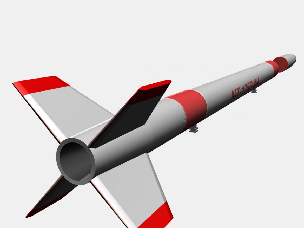 japanese mt-135 rocket 3d model 3ds dxf fbx blend cob dae x  obj 158751