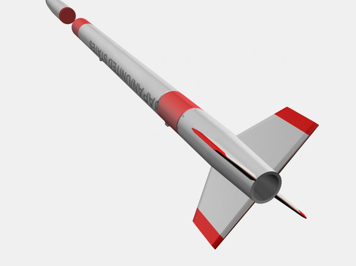 japanese mt-135 rocket 3d model 3ds dxf fbx blend cob dae x  obj 158757