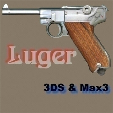 luger 3d model 3ds max 80717