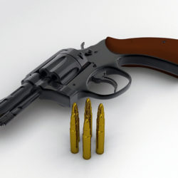 revolver 3d model 3ds max obj 122554