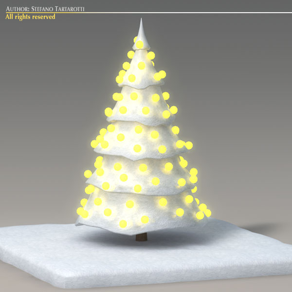 toon snow tree 3d model 3ds max dxf fbx c4d dae obj 121197