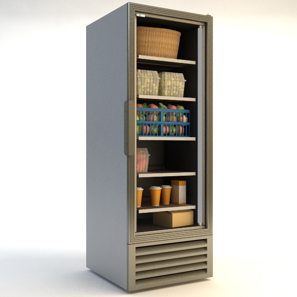 refrigerator 3d model 3ds max fbx texture obj 114741