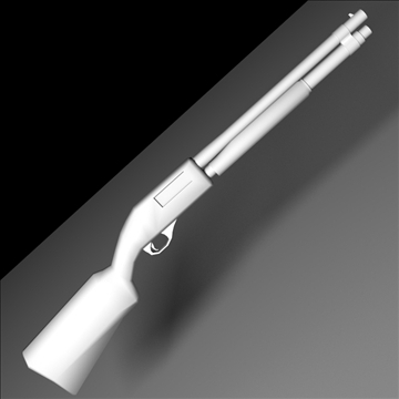 12 gauge remington shotgun 3d model 3ds max lwo hrc xsi obj 103407