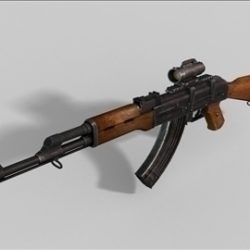 akm kalashnikov next gen weapon 3d model 3ds max obj 88183