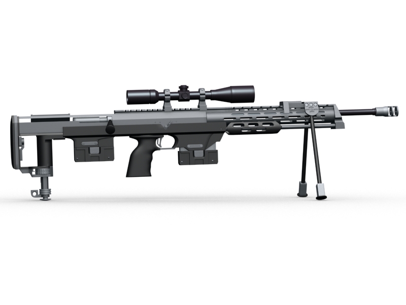amp dsr 1 sniper rifle 3d model 3ds max fbx obj 147040
