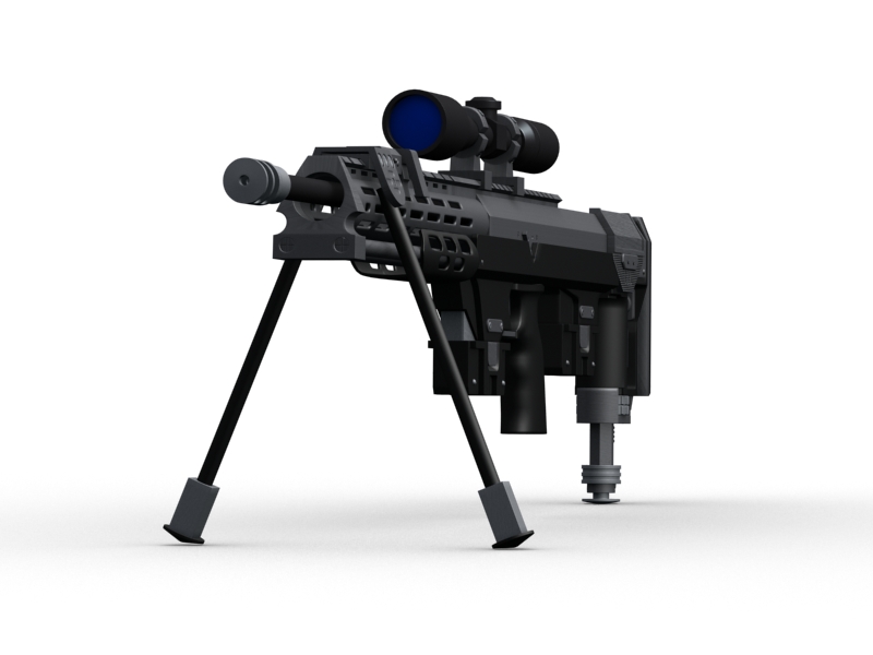 amp dsr 1 sniper rifle 3d model 3ds max fbx obj 147042