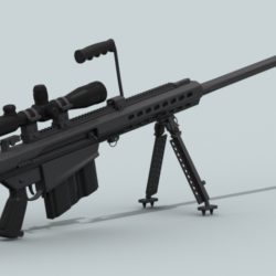 barrett m82 3d model 3ds max fbx obj 122302