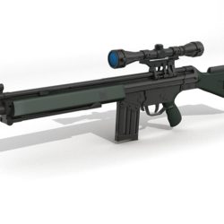 g3 assault rifle 3d model 3ds max fbx obj 123537