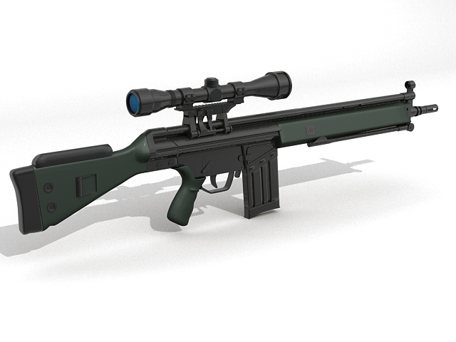 g3 assault rifle 3d model 3ds max fbx obj 123538