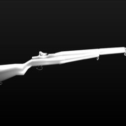 m1 garand rifle 3d model 3ds blend x lwo hrc xsi obj 106925