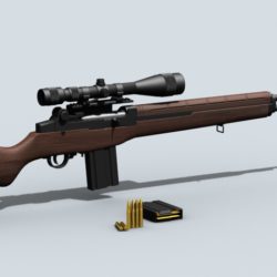 m21 sniper rifle 3d model 3ds max fbx obj 122580