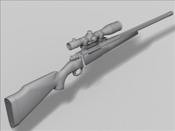 remington 98 3d model 3ds max obj 88223