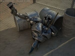 Broken Robot 3d Model Flatpyramid