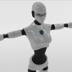 robot woman 3d model 3ds max fbx c4d obj 105264