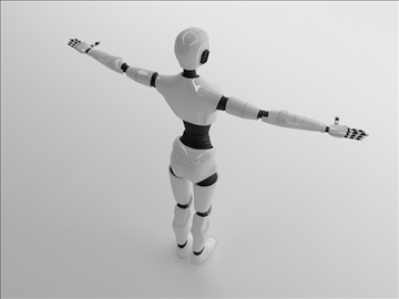 robot woman 3d model 3ds max fbx c4d obj 105269