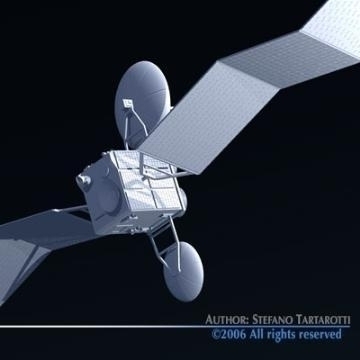 satellite 3d model 3ds c4d obj 77478