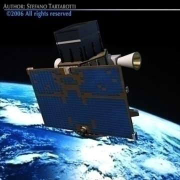 scientific research satellite 3d model 3ds dxf c4d obj 82007