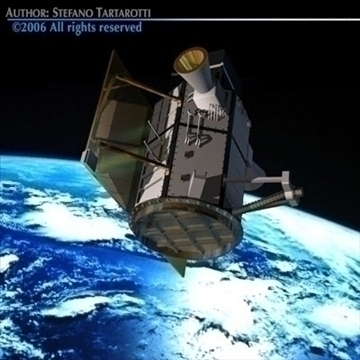 scientific research satellite 3d model 3ds dxf c4d obj 82009