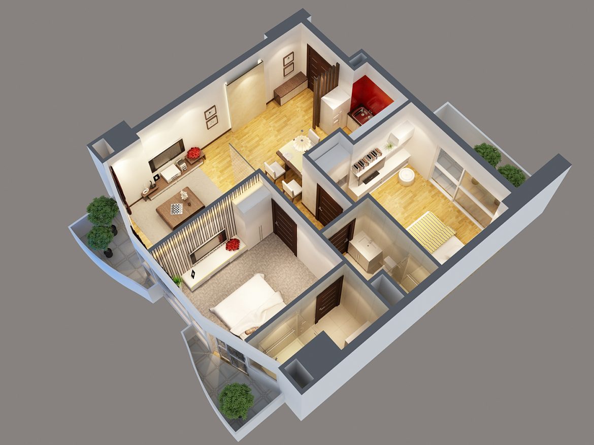 detailed interior apartment 3d model max 159037