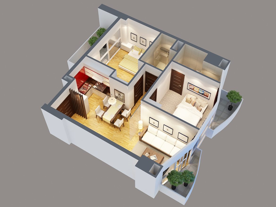 detailed interior apartment 3d model max 159038