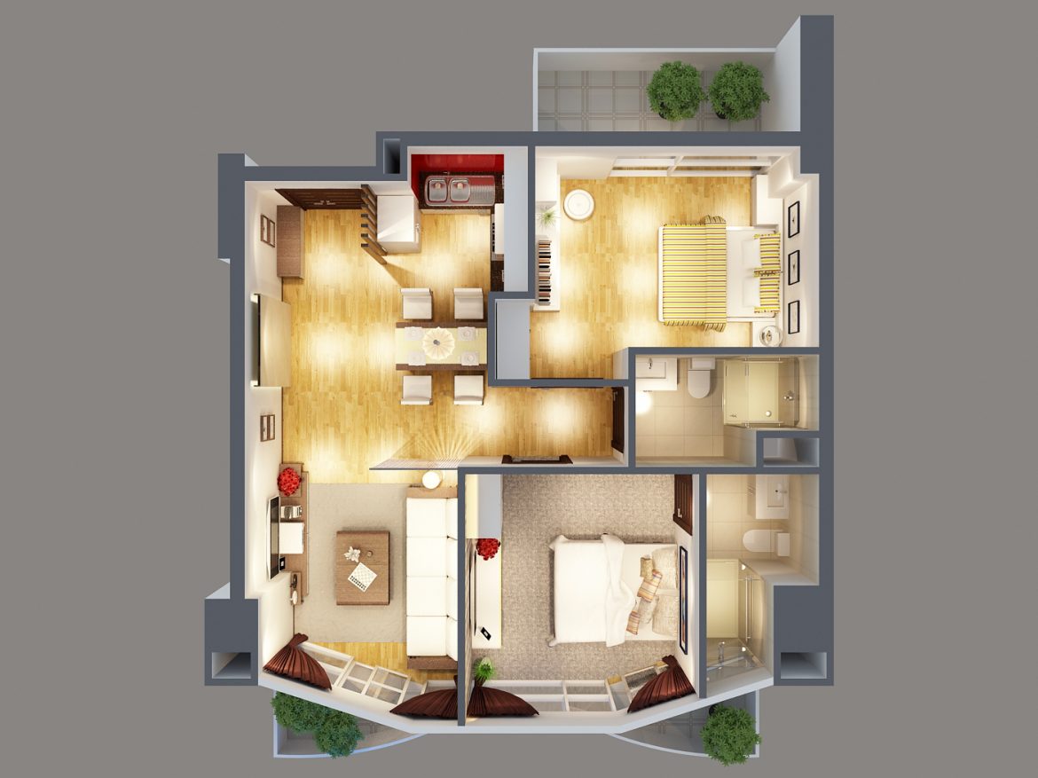 detailed interior apartment 3d model max 159040