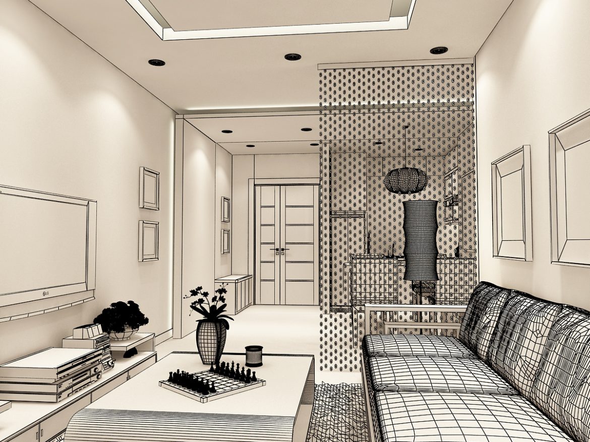 detailed interior apartment 3d model max 159048