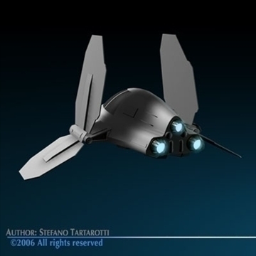 small spaceship 3d model 3ds 79401