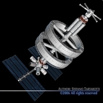 space station v2 3d model 3ds dxf c4d obj 84346