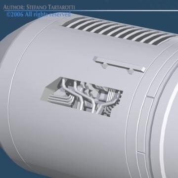 spaceship engine 3d model 3ds dxf obj 78873