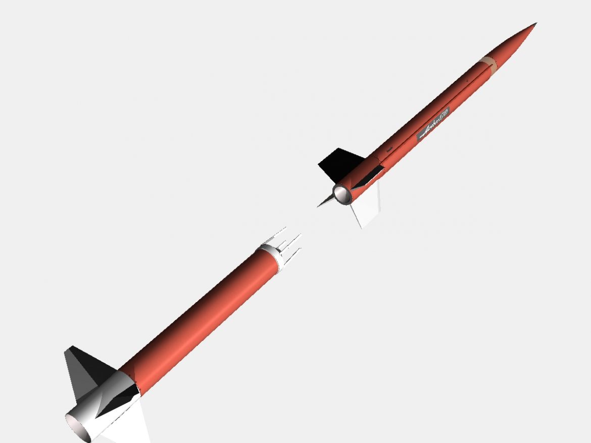 aerobee 170 rocket 3d model 3ds dxf fbx blend cob dae x  obj 166042