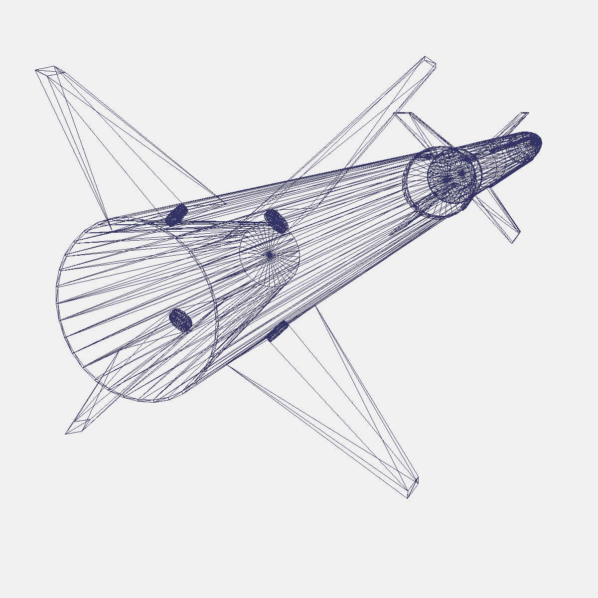 aerobee 170 rocket 3d model 3ds dxf fbx blend cob dae x  obj 166053