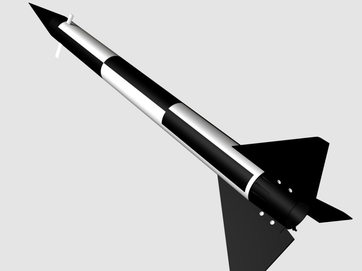 black brant i sounding rocket 3d model 3ds dxf fbx blend cob dae x obj 150728