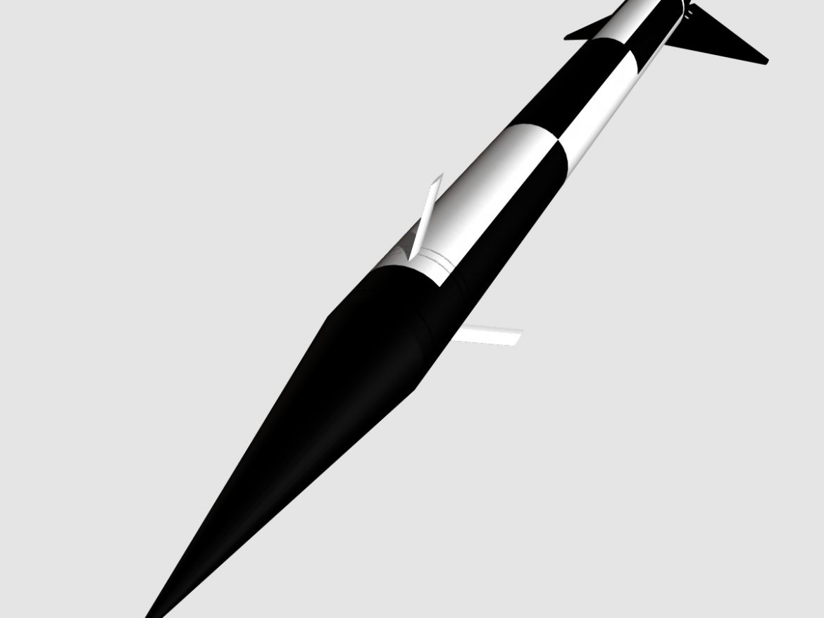 black brant i sounding rocket 3d model 3ds dxf fbx blend cob dae x obj 150729