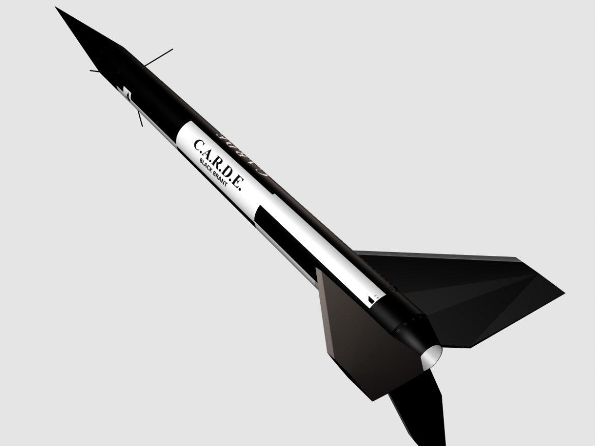 black brant ii sounding rocket 3d model 3ds dxf cob x obj 150833
