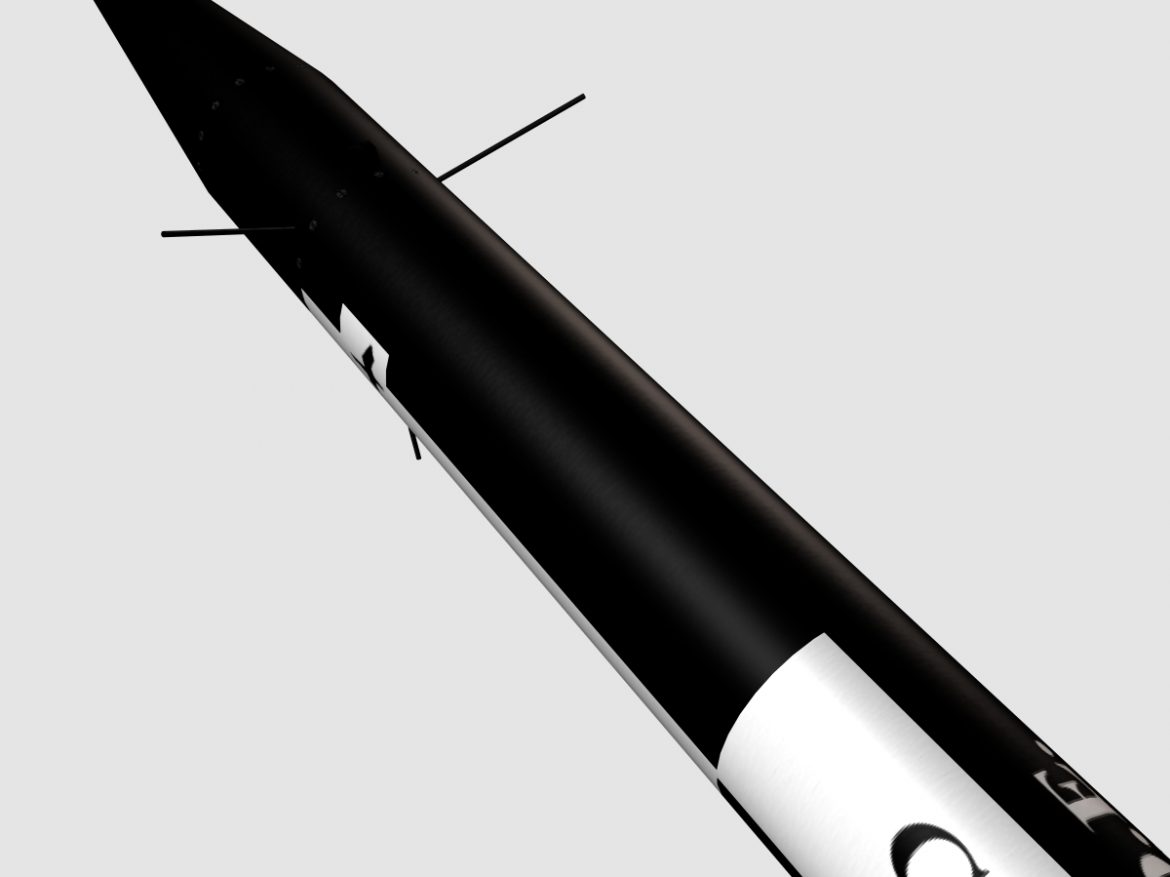 black brant ii sounding rocket 3d model 3ds dxf cob x obj 150835