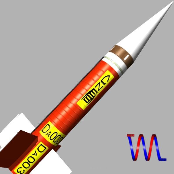 french dauphin sounding rocket 3d model 3ds dxf cob x obj 154646