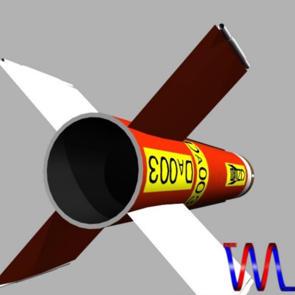 french dauphin sounding rocket 3d model 3ds dxf cob x obj 154648