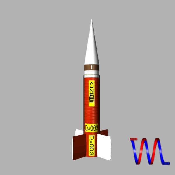 french dauphin sounding rocket 3d model 3ds dxf cob x obj 154649