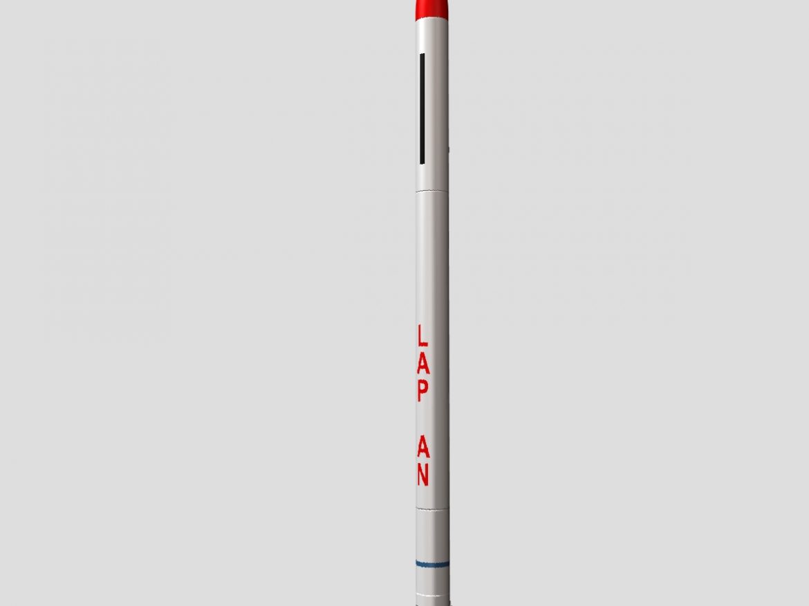 indonesian rx-250-lpn rocket 3d model 3ds dxf x cod scn obj 149222