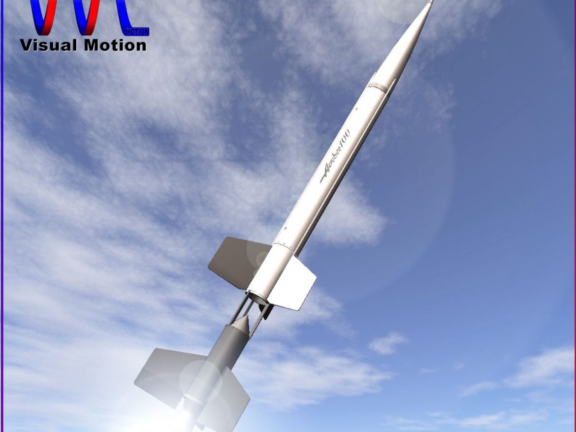 nasa aerobee 100 rocket 3d model 3ds dxf fbx blend cob dae x  obj 158429