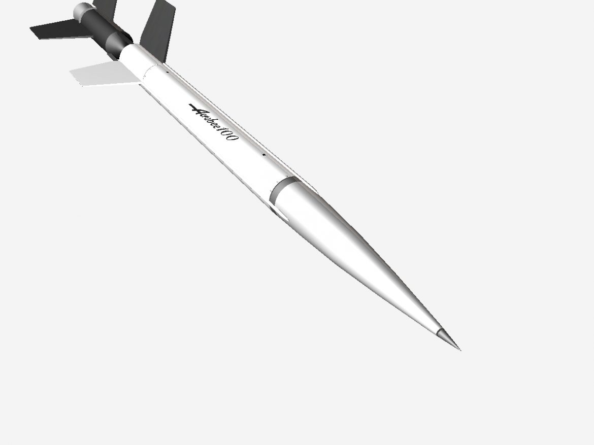 nasa aerobee 100 rocket 3d model 3ds dxf fbx blend cob dae x  obj 158431
