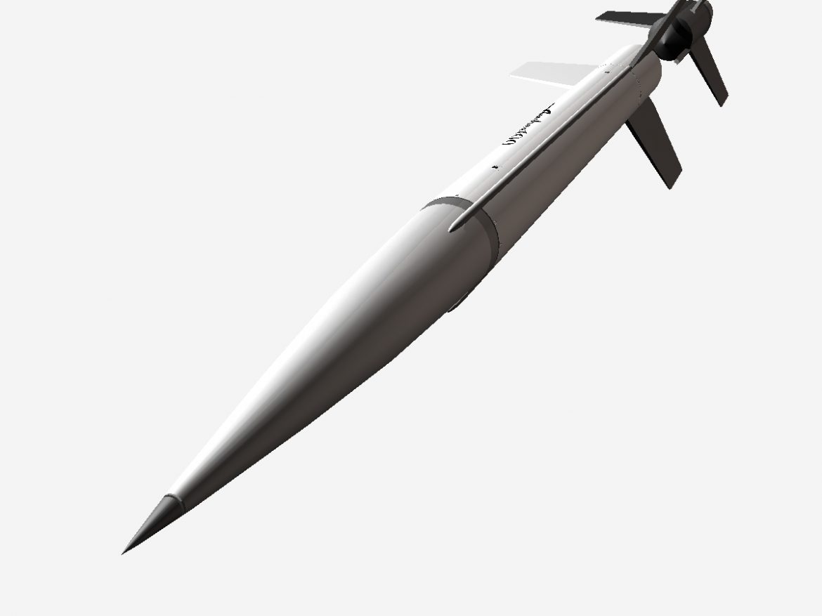 nasa aerobee 100 rocket 3d model 3ds dxf fbx blend cob dae x  obj 158449