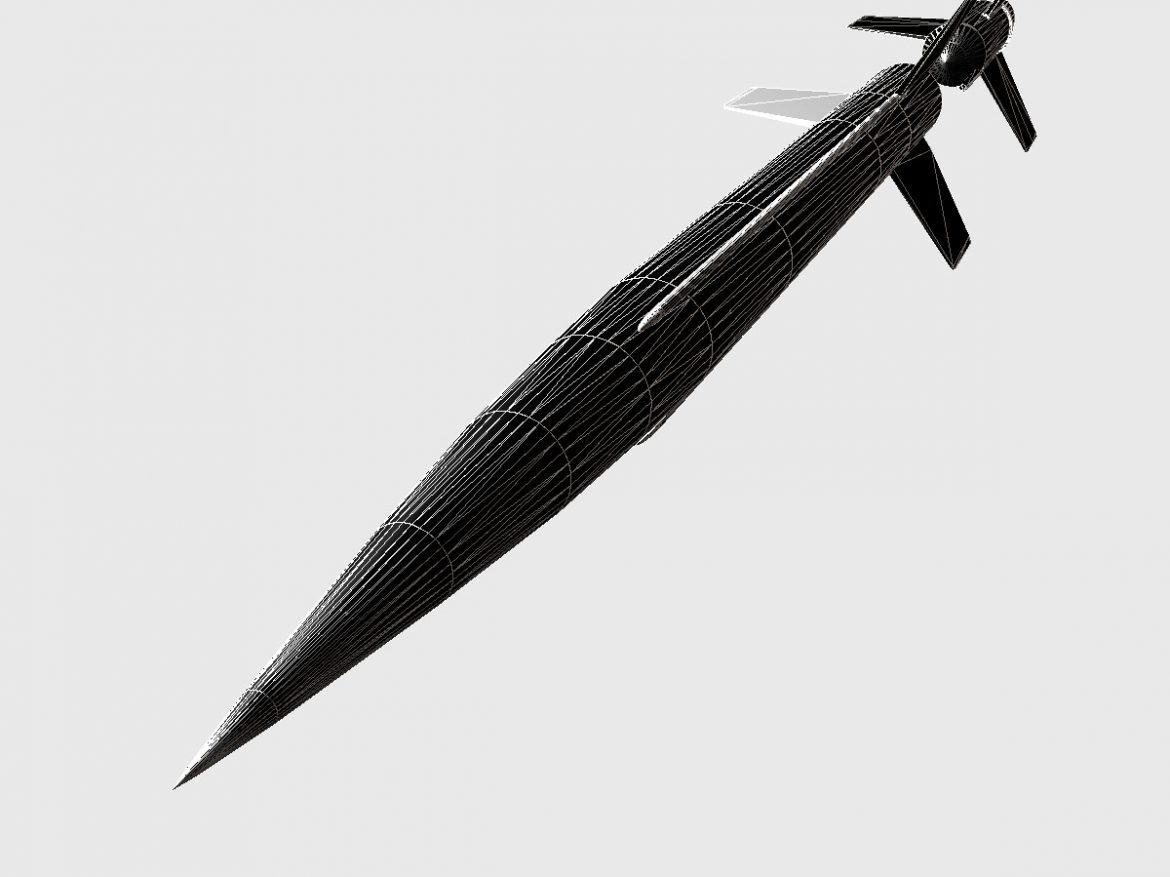 nasa aerobee 100 rocket 3d model 3ds dxf fbx blend cob dae x  obj 158450