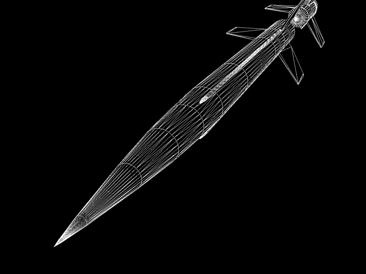 nasa aerobee 100 rocket 3d model 3ds dxf fbx blend cob dae x  obj 158451