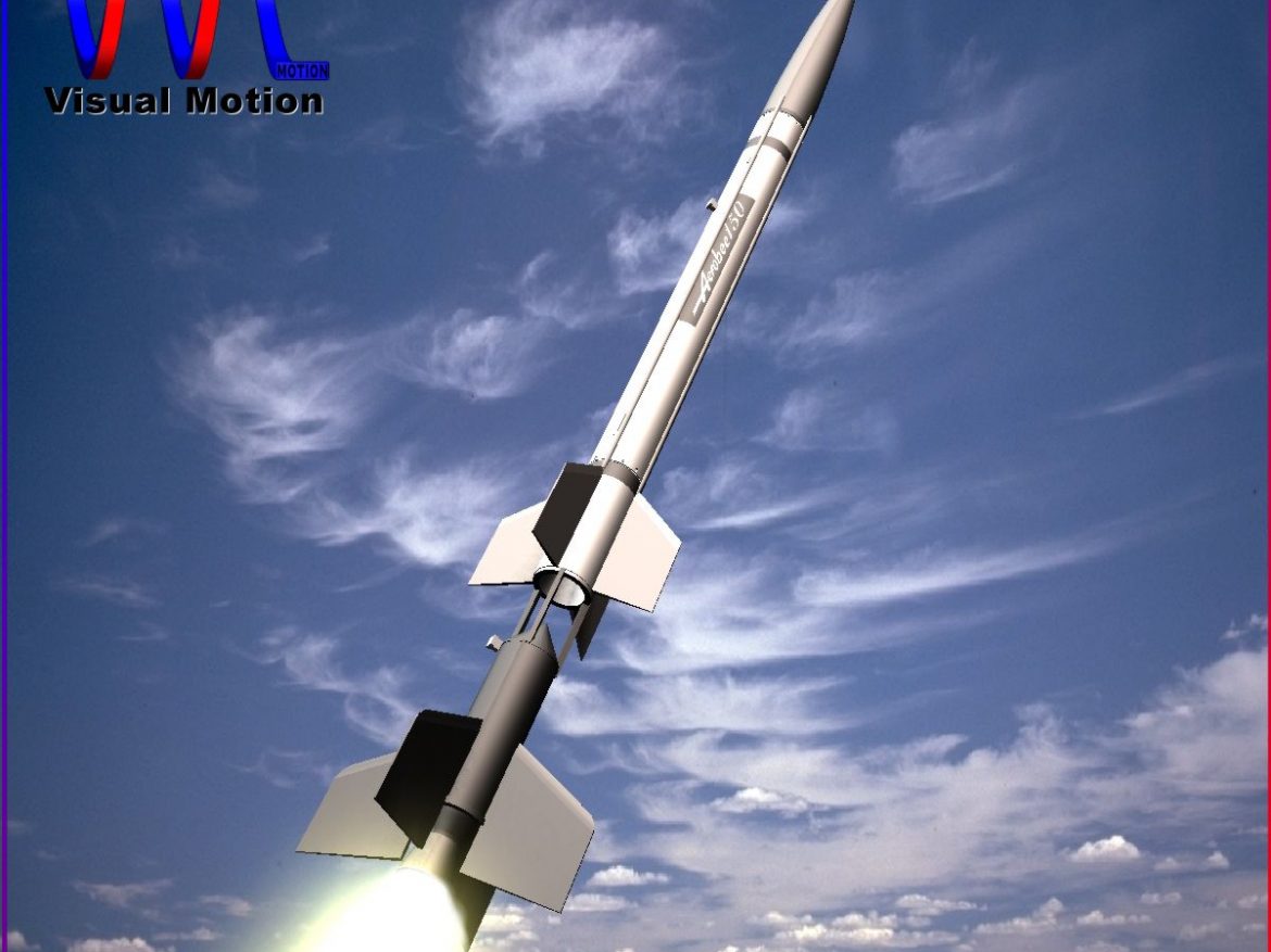 nasa aerobee 150 rocket 3d model 3ds dxf cob x obj 158590