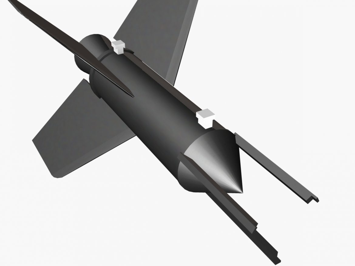 nasa aerobee 150 rocket 3d model 3ds dxf cob x obj 158601