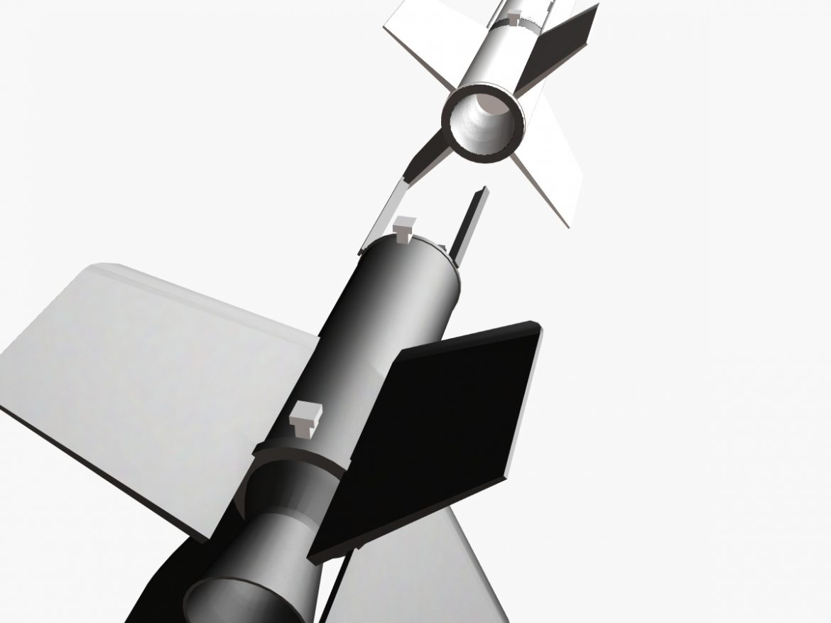 nasa aerobee 150 rocket 3d model 3ds dxf cob x obj 158604