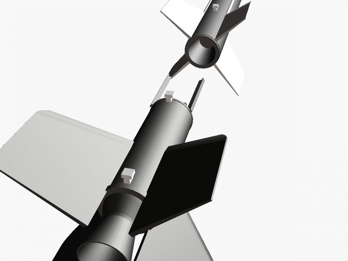 nasa aerobee 150 rocket 3d model 3ds dxf cob x obj 158605